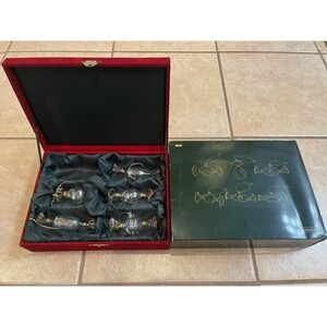 Brookstone‎ Handblown Bonbon Christmas Ornament Set With Box